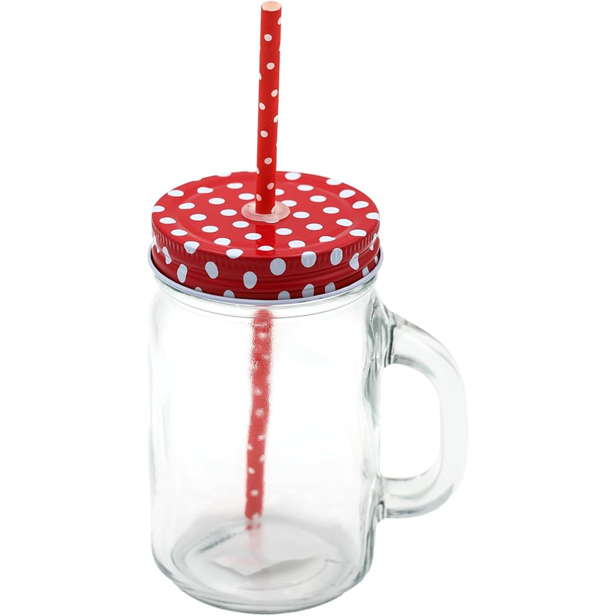 Mojito Glass 400 ML With Straw Set Tall Highball Cocktail Glasses Main image