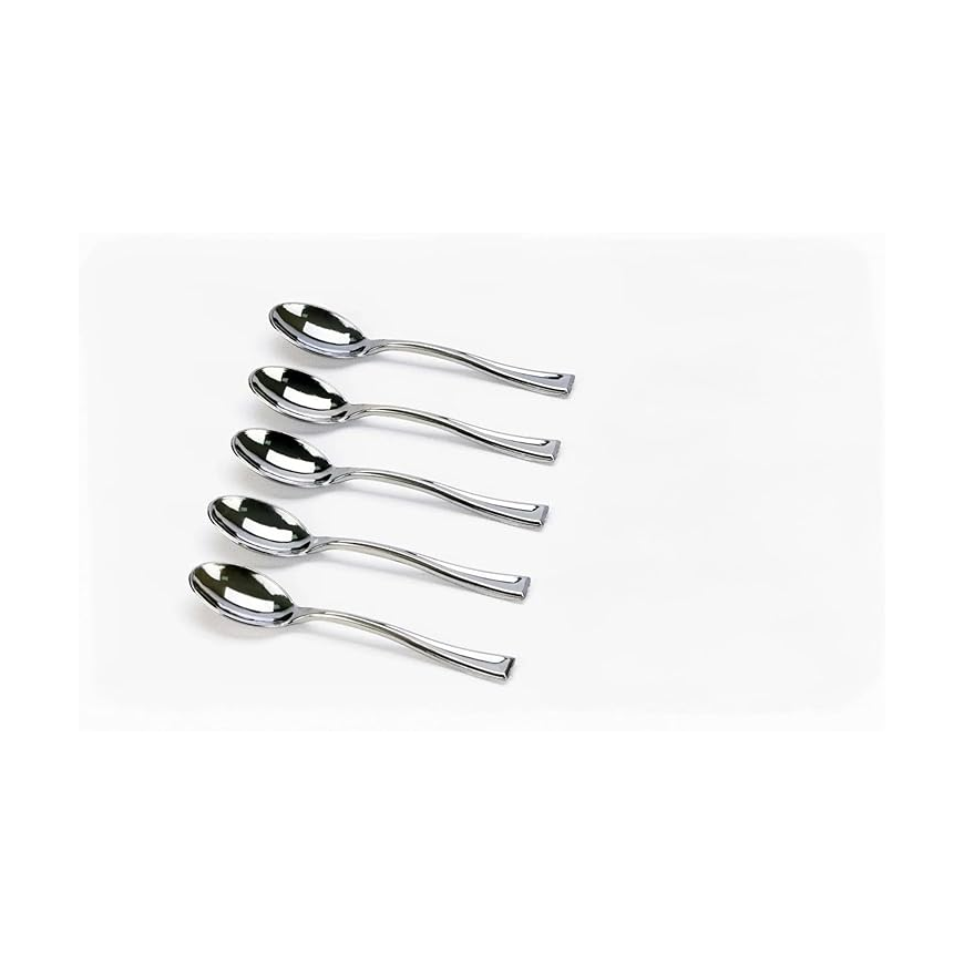 Silver Plastic Spoons – 25PCS