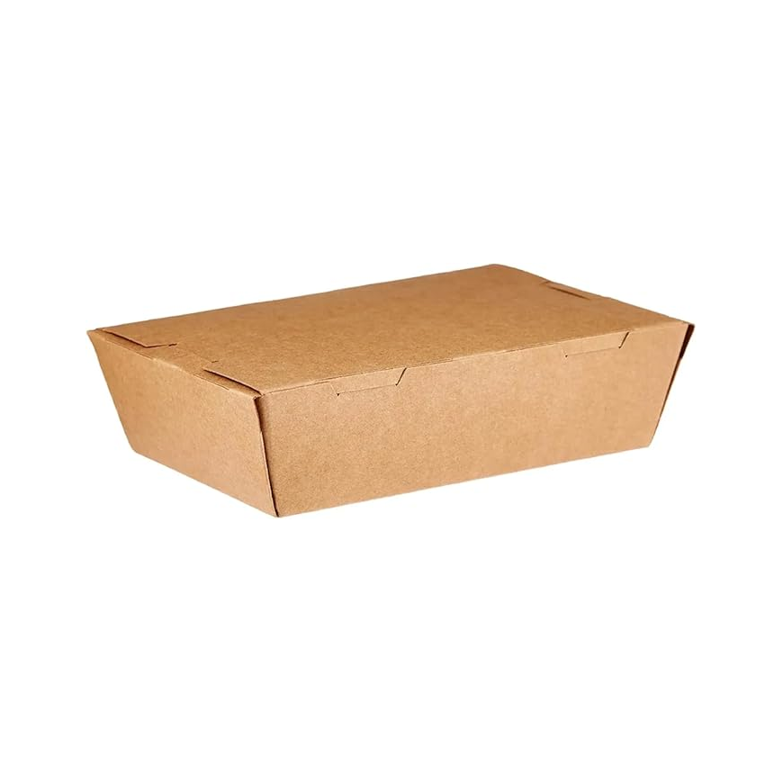 Kraft Lunch Boxes – KLB120 | 5 Pcs | Eco-Friendly Paper Takeaway Boxes Without Window