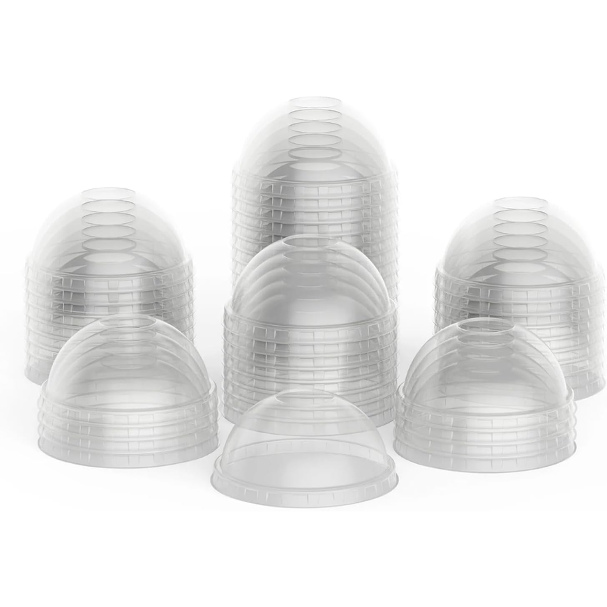 Ideal Pack 92 C Plastic Lids – Compatible with 12 oz, 14 oz, 16 oz PET Cups