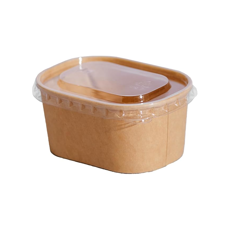 Kraft Mini Rectangular Containers – 150ML (10 Pcs)