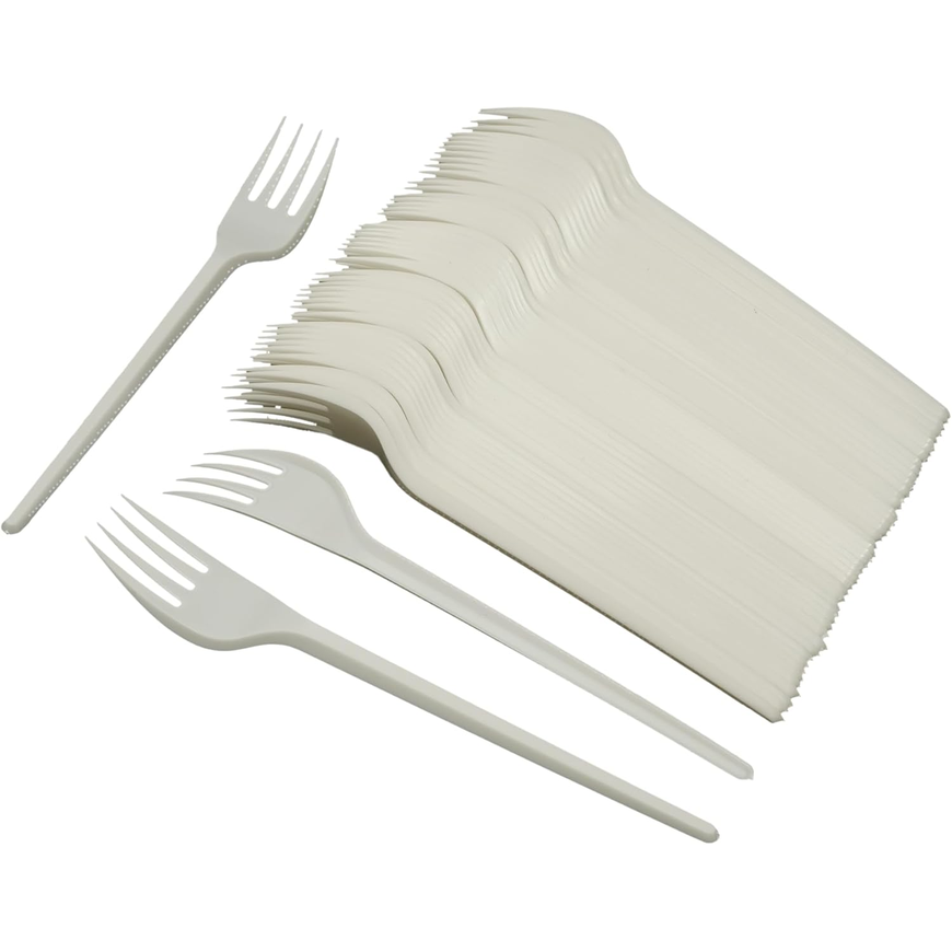 Quality Plastic Fork, Pack of 50pcs, White Cutlery Secondary image