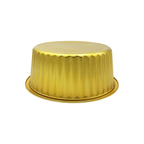 4000 ml Golden Aluminium Round Food Container with Lid – 1 Pc