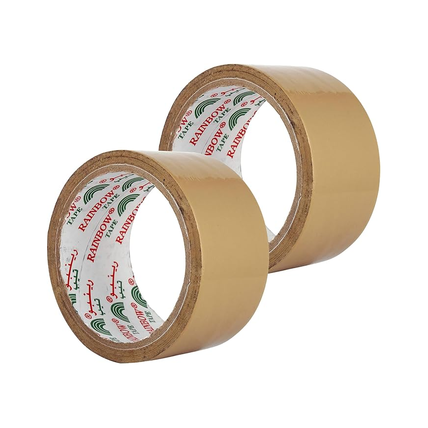 Brown Packaging Tape – 2 Inch Wide, 50 Yards Long – Pack of 6