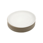 Paper Plates Available in Packs of 100 (White, Eco-Friendly Option) (7 Inch)