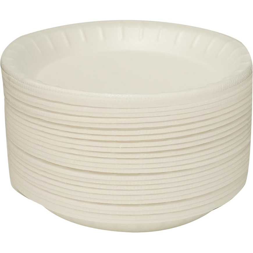 Foam Plate, 7inch, Pack of 25pcs, White