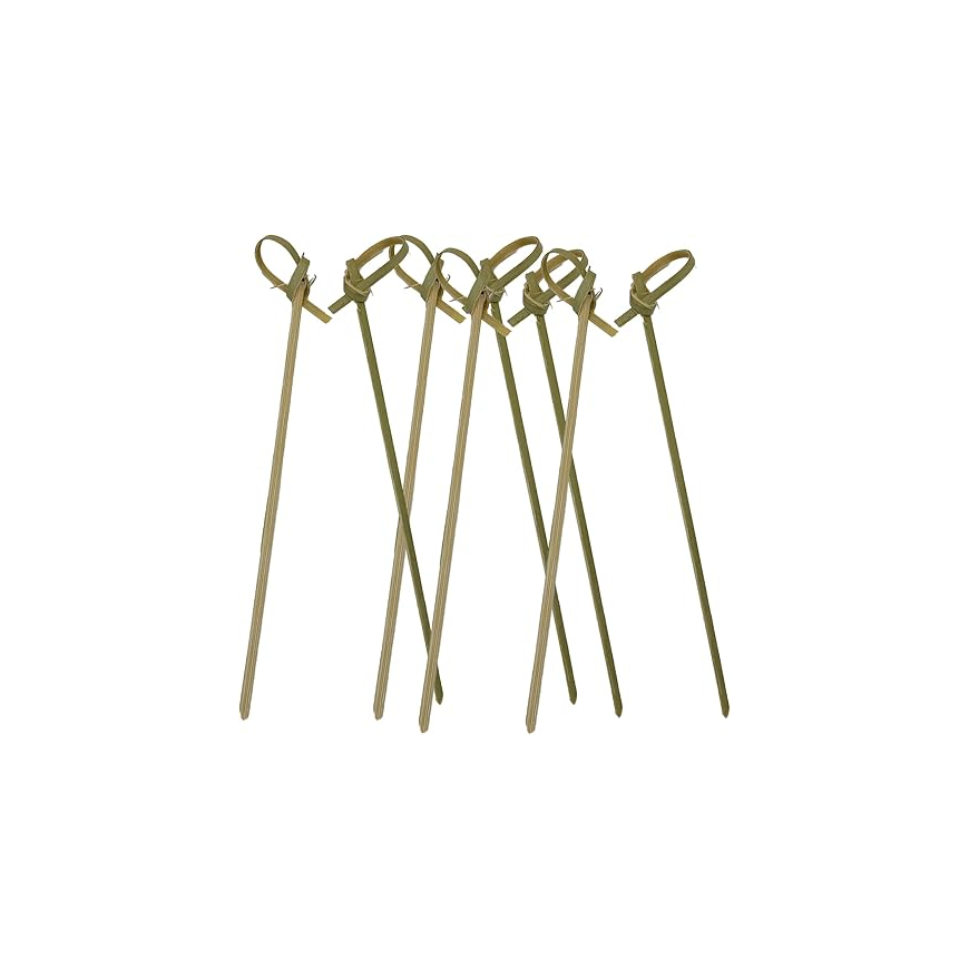 Bamboo Knotted Skewers – 12 cm | 100 Pack