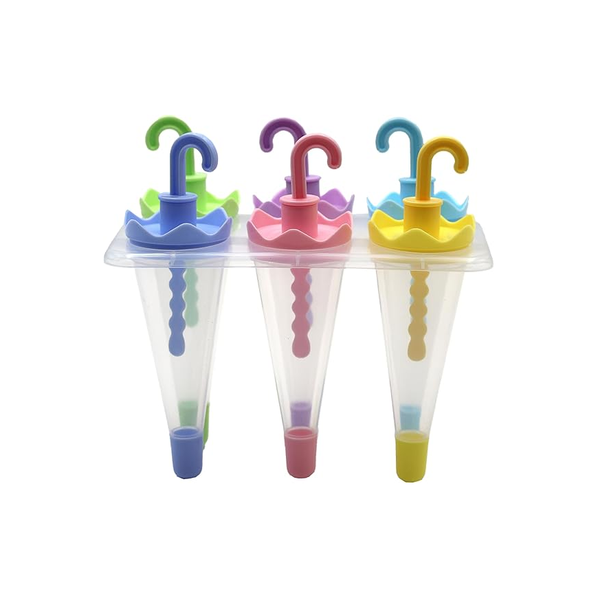 6 PCS Umbrella Shaped Ice Cream Moulds