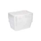 Microwave-Safe Square Food Containers with Lids – 750 ml | 5 Pack