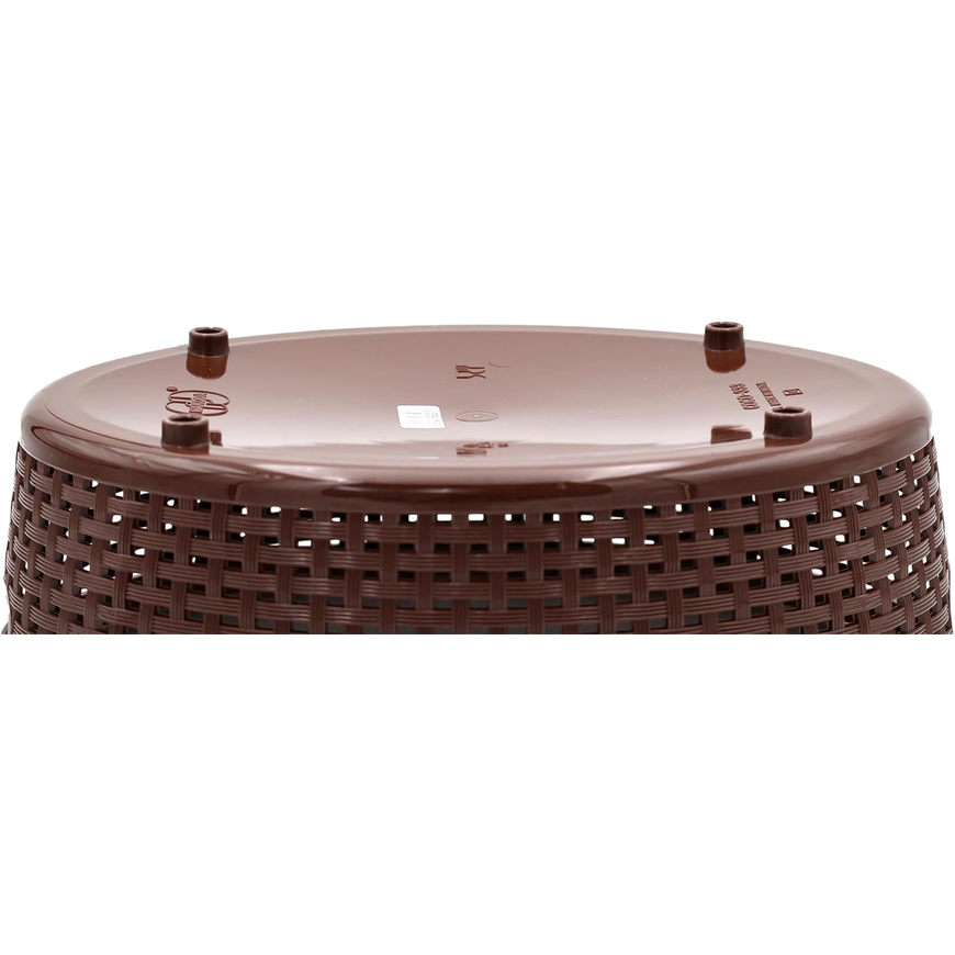 Nakoda Coco Oval Shape Plastic Storage Basket with Lid