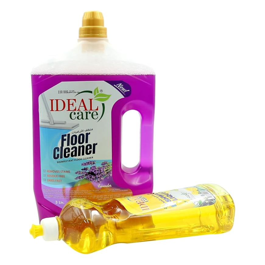Ideal Care Floor Cleaner Pro Lavender 3L & Dishwash Liquid 1000ml Combo Pack