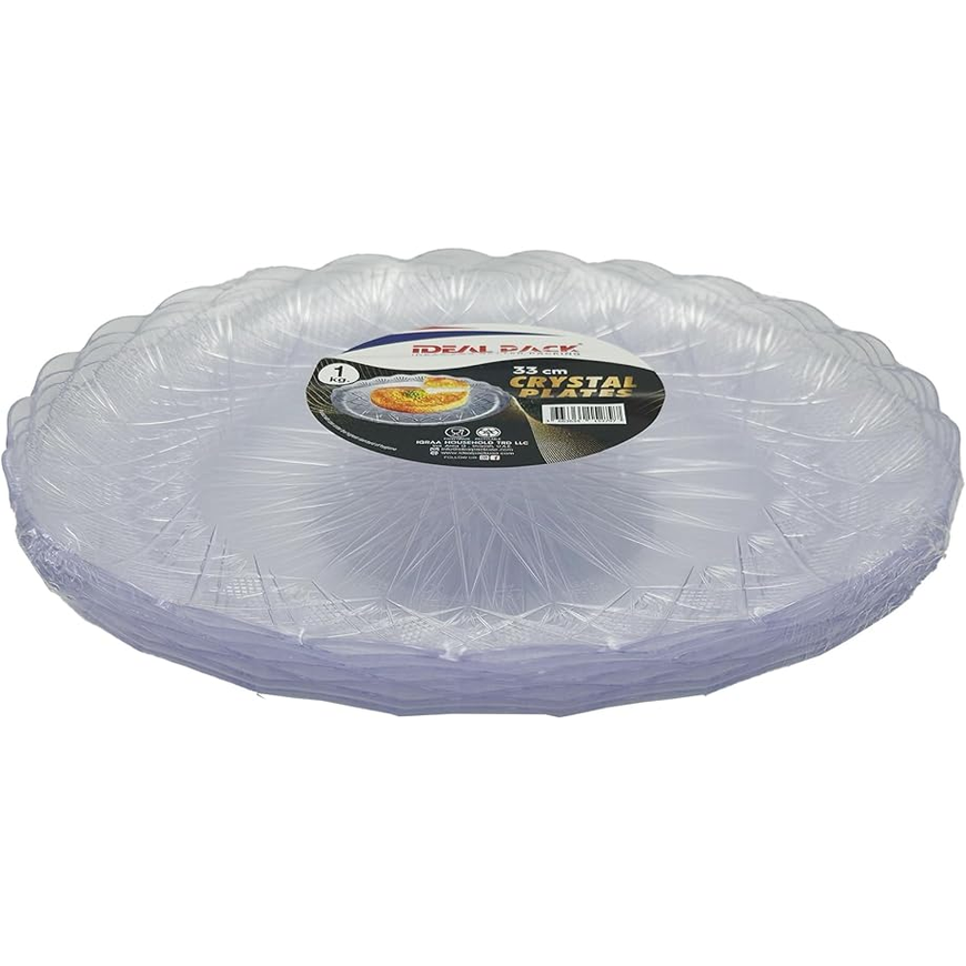 Crystal-Look Plastic Plates – 33 cm