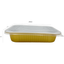 Ideal Pack 2200 ml Golden Aluminium Rectangular Food Container with Lid – 1 Pc