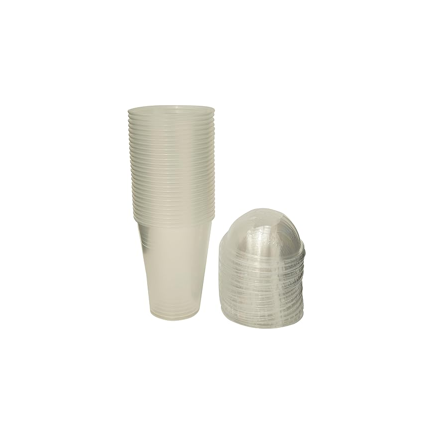 Crystal Plastic Cups – 50 Pcs per Pack | Clear Disposable Drinking Cups for Water, Juice & Soft Drinks – Durable & Food Grade – 12oz Capacity