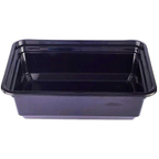 Black Base Rectangular Food Containers with Lids – 16 oz | 5 Pack