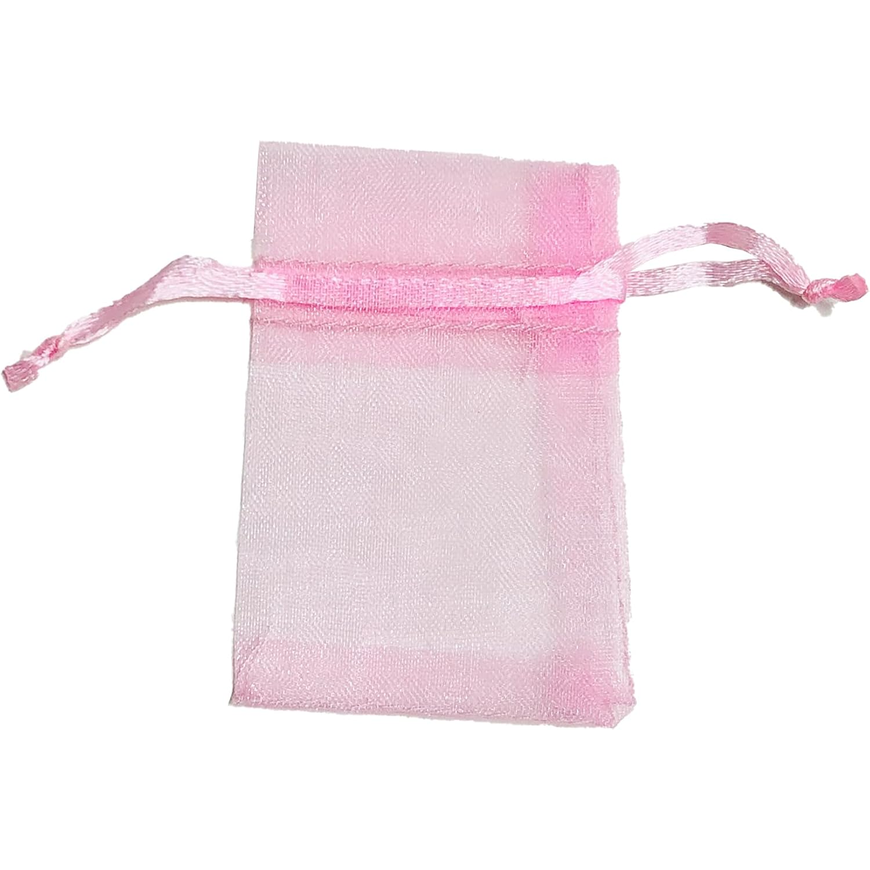 Ideal Pack 50pcs Pink Organza Bags, 5x7 cm Main image