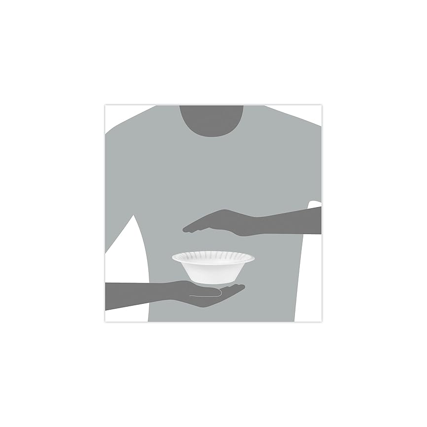 Foam Bowl, 12oz, Pack of 25pcs, White