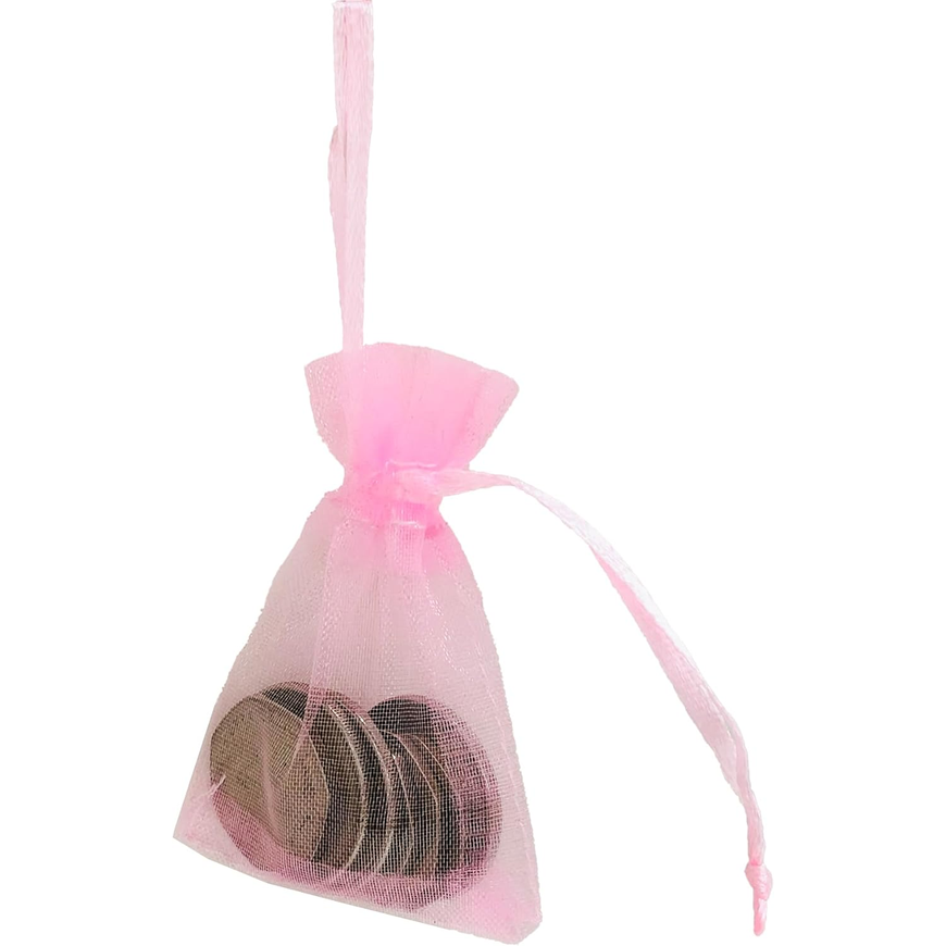 Ideal Pack 50pcs Pink Organza Bags, 5x7 cm