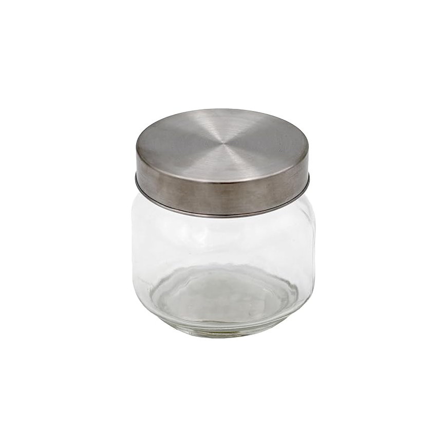 glass Jar with Aluminium Lid  (250 ML)