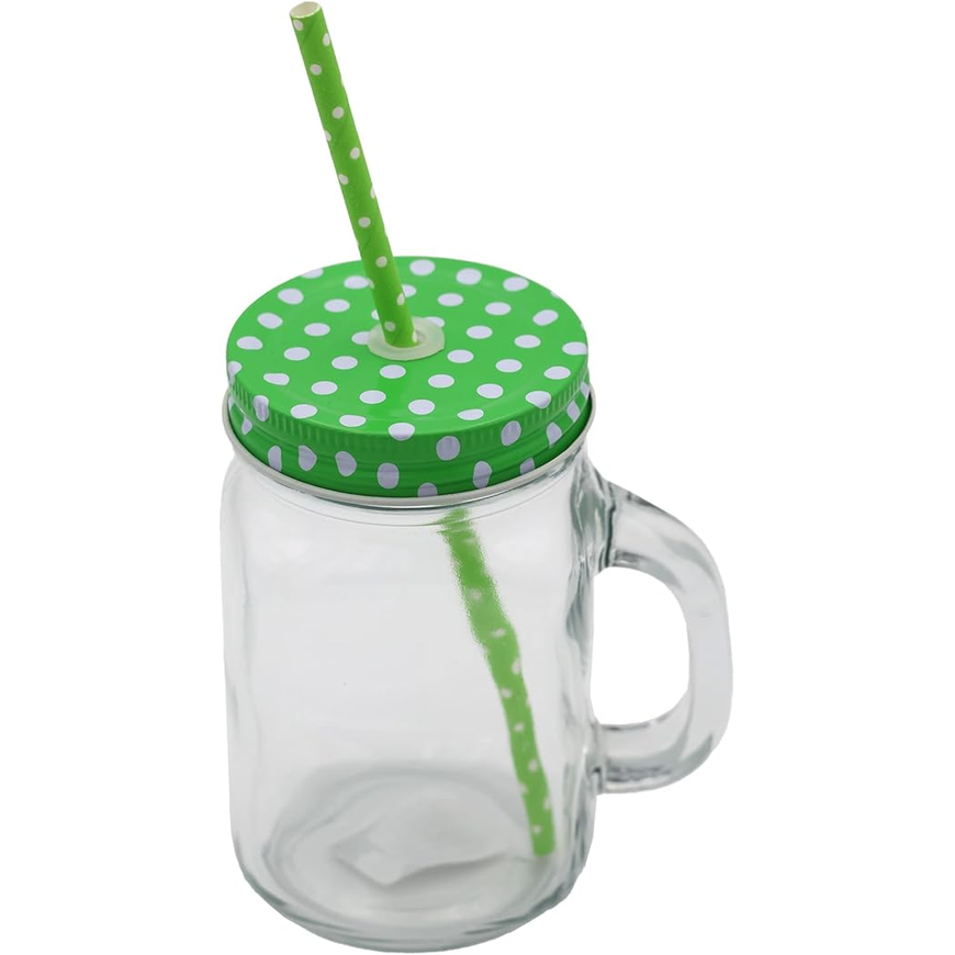 Mojito Glass 400 ML With Straw Set Tall Highball Cocktail Glasses