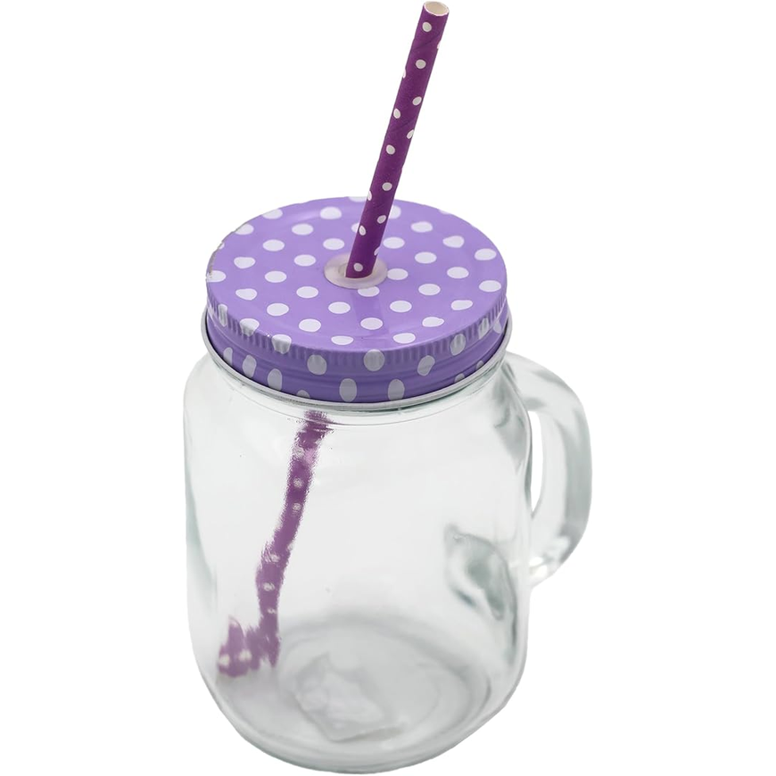 Mojito Glass 400 ML With Straw Set Tall Highball Cocktail Glasses