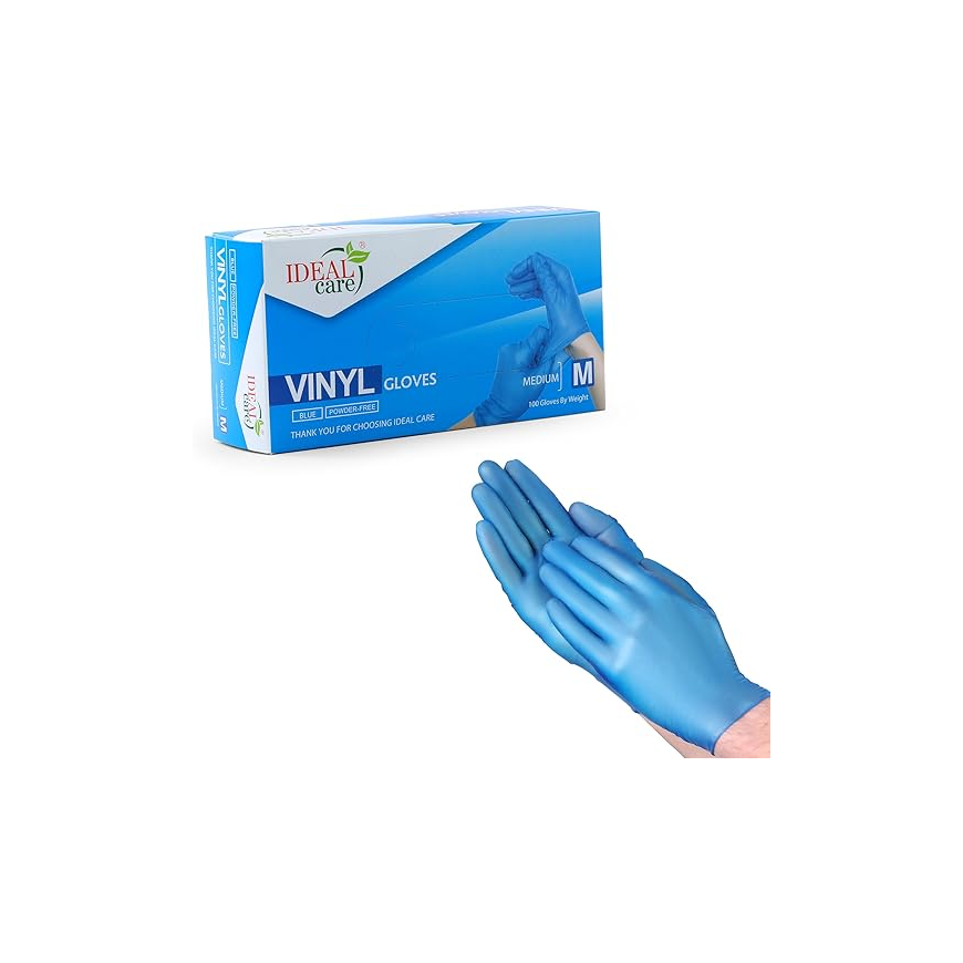 Powder Free Vinyl Gloves Blue