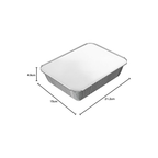 Aluminium - Container - with Lid -8389 [10 pcs] Lunch Box- Storage box