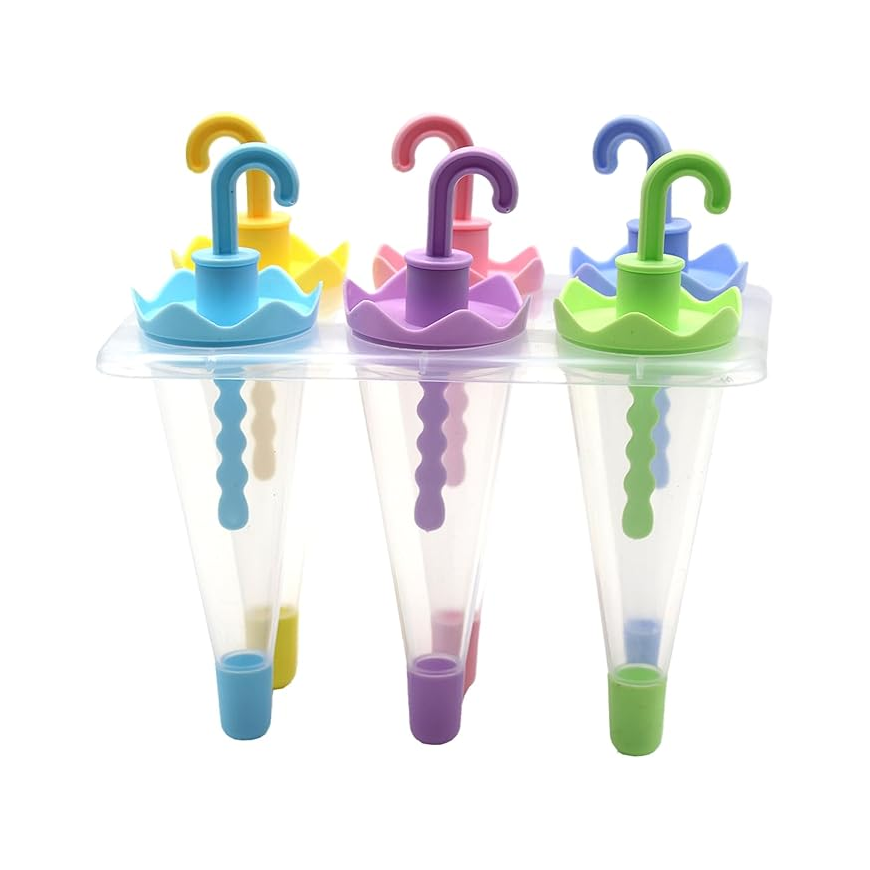 6 PCS Umbrella Shaped Ice Cream Moulds