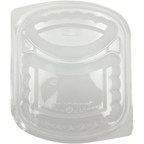 Black Base 2-Compartment Food Containers with Lids – 5 Pieces