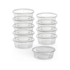 Microwave-Safe Round Food Containers with Lids – 250 ml | 5 PCS