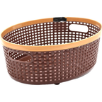Nakoda Coco Oval Shape Plastic Storage Basket with Lid