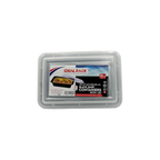 Black Base Rectangular Food Containers with Lids – 38 oz | 5 Pack