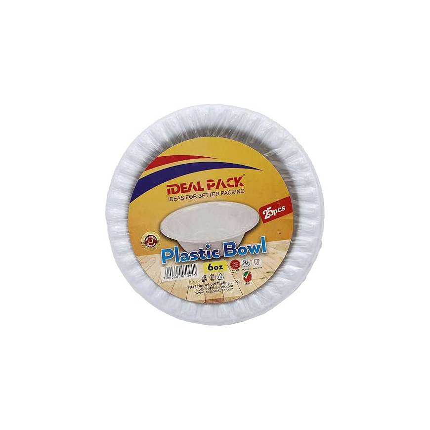 6 oz Plastic Bowls | Small Serving Bowls for Desserts, Snacks, Dips & Meal Prep