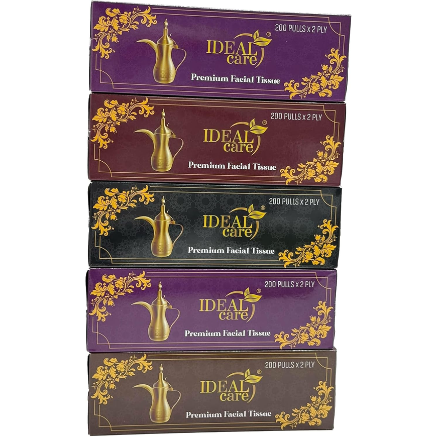 Ideal Care Premium Facial Tissue – 200 Pulls | 2-Ply Soft & Absorbent
