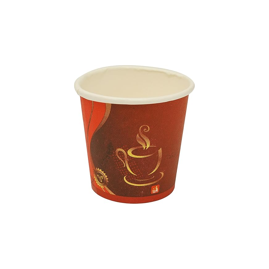 PAPER CUP 4 OZ - DISPOSABLE PAPER CUP Pack of 50 PCS, RED Main image