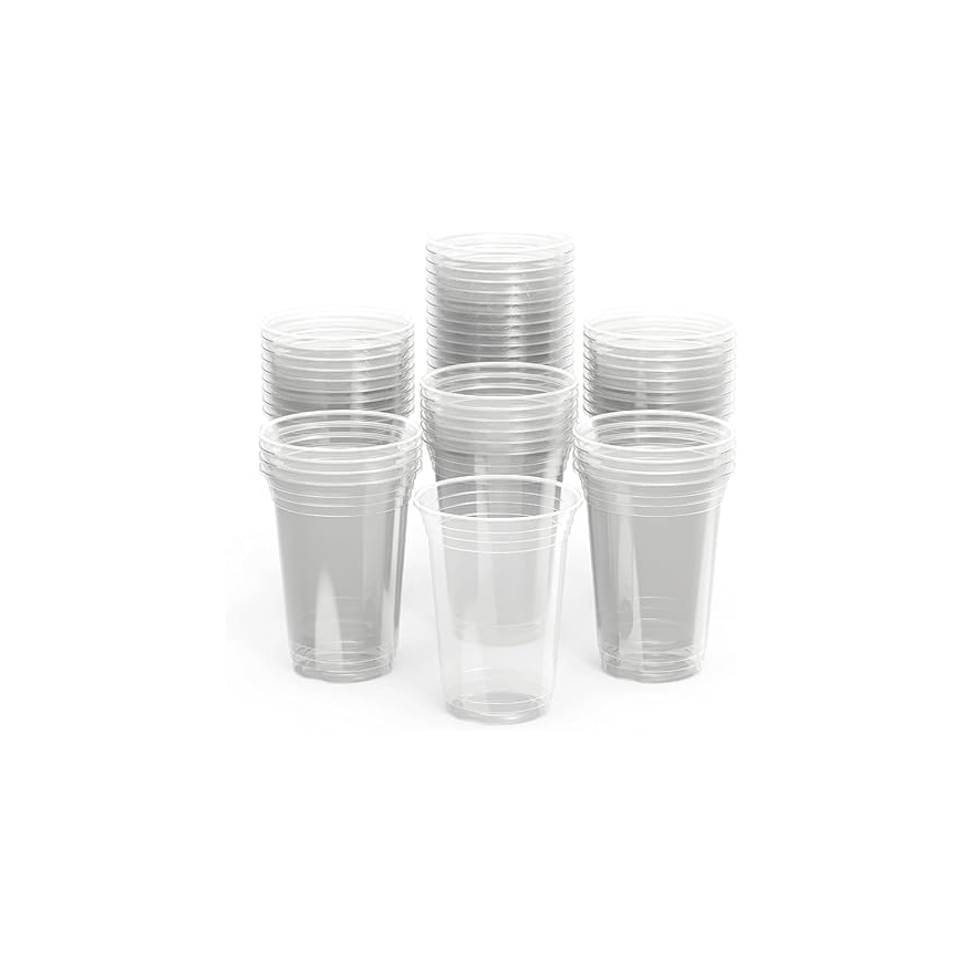 Clear PET Plastic Cups – 10 oz | 50 Pack