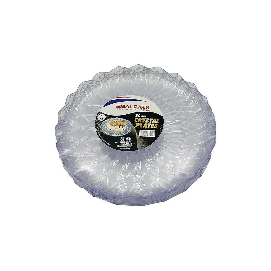 Crystal-Look Plastic Plates – 30 cm