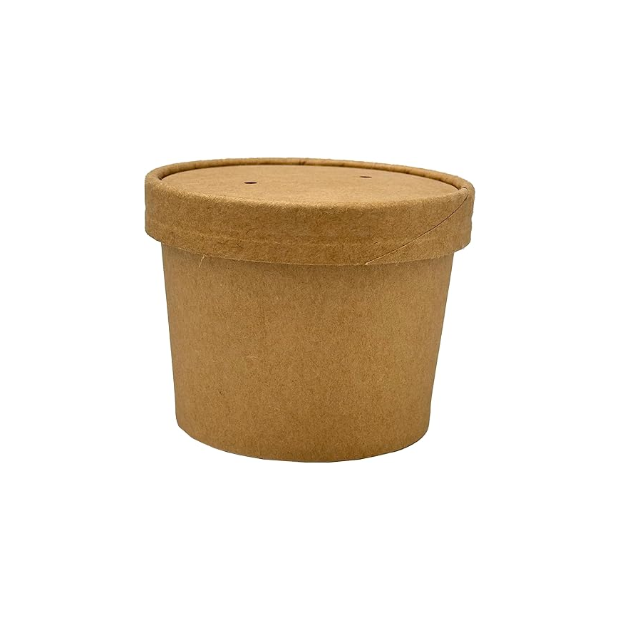 Kraft Paper Noodle Bowl With Lid