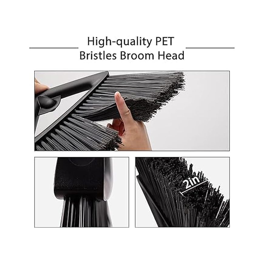 Premium Long Handle Broom and Dustpan Set for Home, Office & Kitchen Cleaning Secondary image