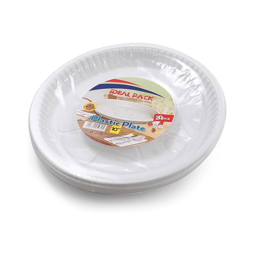 10-Inch Disposable Plastic Plates – pack of 25