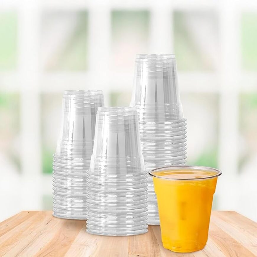 Clear PET Plastic Cups – 8 oz | 50 Pcs