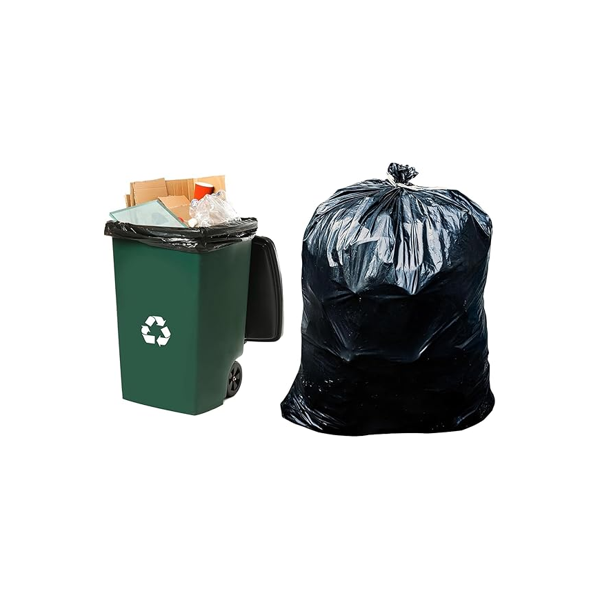 Black Garbage Bags – 60 Gallon | 95 x 120 cm | 5 Pack