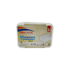 Microwave-Safe Square Food Containers with Lids – 750 ml | 5 Pack