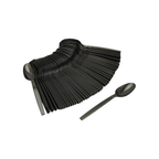 Plastic Hd Black Spoon, Pack of 50pcs, Black - Plastic Heavy Duty Black Cutlery