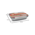 Aluminium - Container - with Lid - 83120 [10 pcs] Lunch Box- Storage box