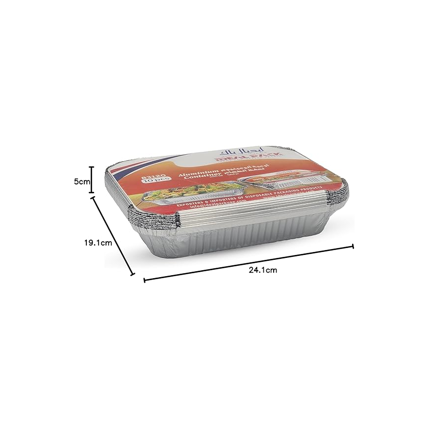 Aluminium - Container - with Lid - 83120 [10 pcs] Lunch Box- Storage box
