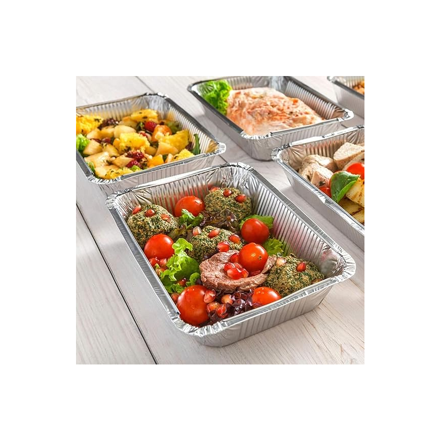 disposable Aluminium Foil food Container with lid 83120 , 50 pcs