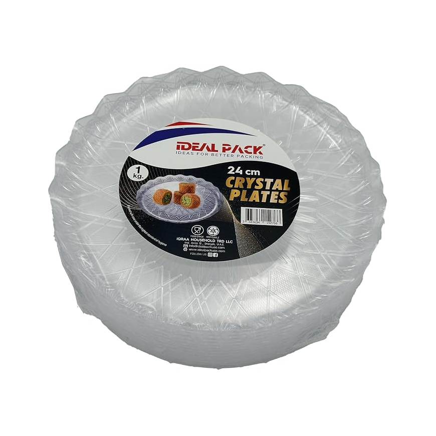 Plastic Crystal Plates – 24 cm
