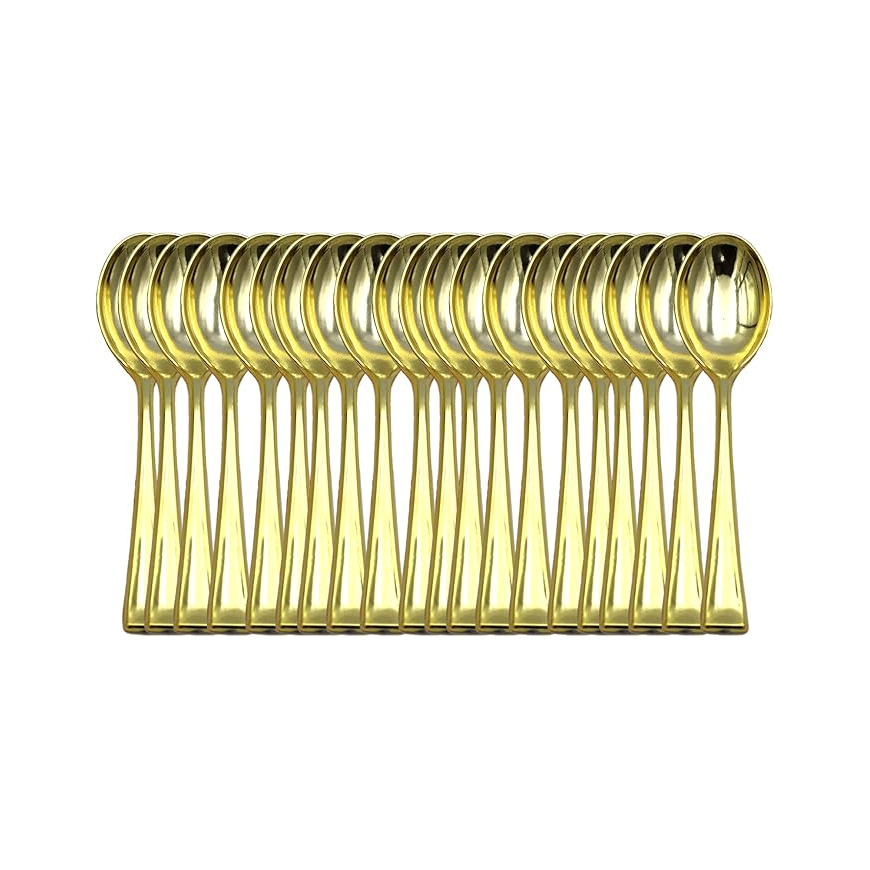 Golden Colour Plastic Mini Spoons
