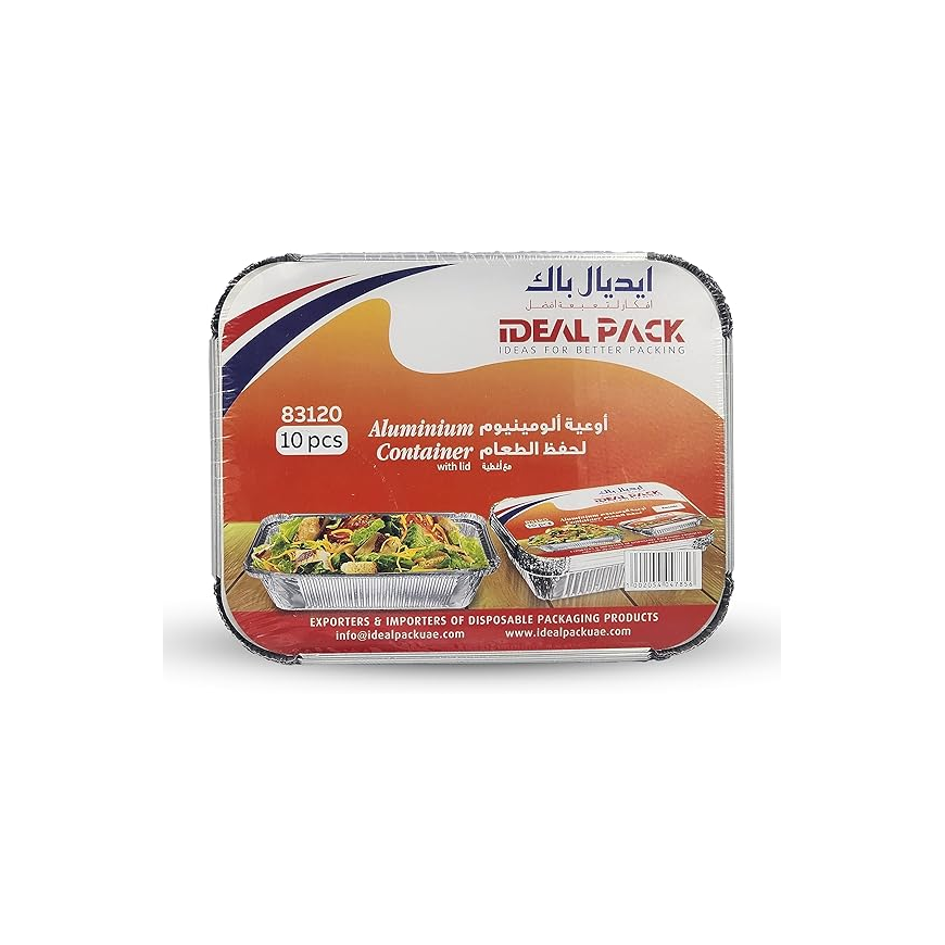 Aluminium - Container - with Lid - 83120 [10 pcs] Lunch Box- Storage box